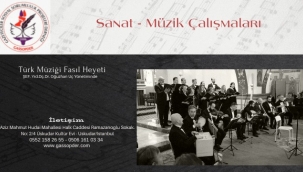Sanat - Müzik Çalışmaları Kayıtları 2 Aralık 2021 de Başlıyor.